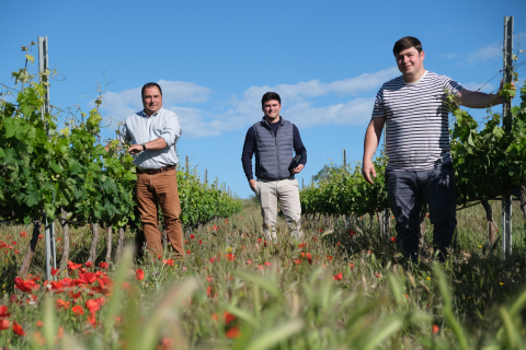 Francisco, Pablo und Javier vom Delinat-Weingut Osoti in LaRioja