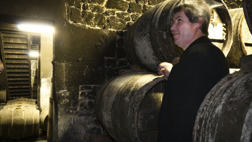 Cognac-Lagerung im Weinkeller