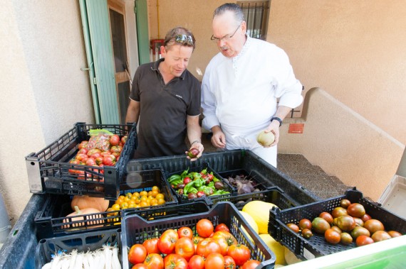 Gemüse fürs Abendessen auf Château Duvivier