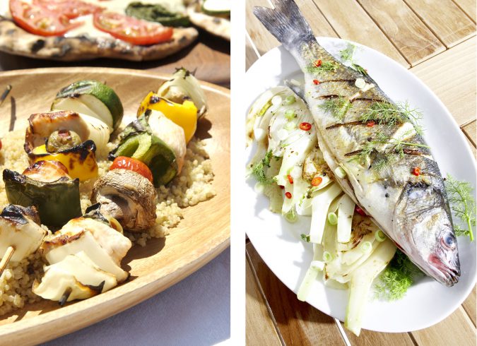 Leichte Grillgerichte passen herrvorragend zu frischen Sommerweinen